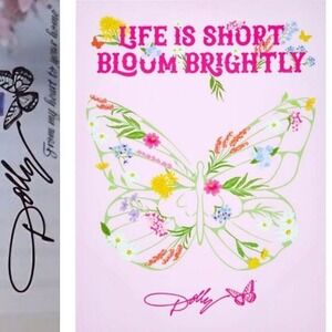 Dolly Parton, "Life Is Short Bloom Brightly," Butterfly Print Canvas Wall Decor